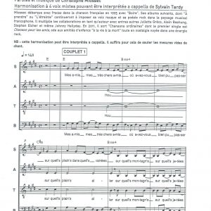 CHANSON POUR LES AMIS