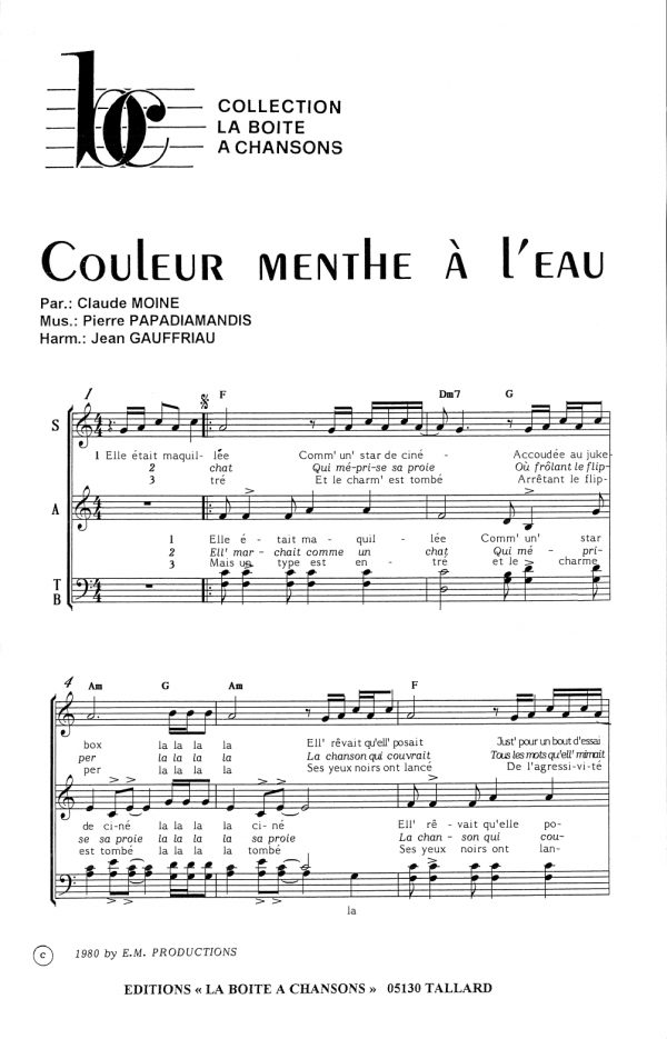 COULEUR MENTHE A L'EAU