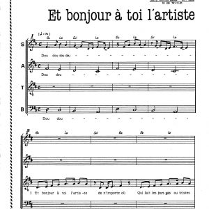 ET BONJOUR A TOI L'ARTISTE