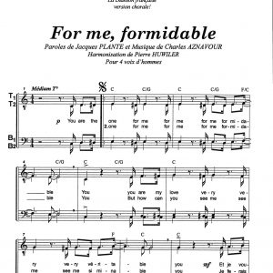 FOR ME FORMIDABLE