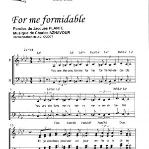 FOR ME FORMIDABLE