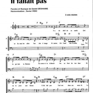 IL FALLAIT PAS
