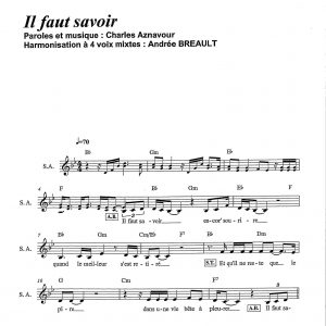 IL FAUT SAVOIR