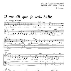 IL ME DIT QUE JE SUIS BELLE
