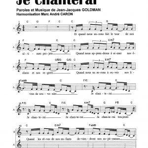 JE CHANTERAI