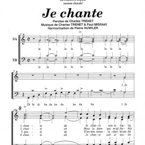 JE CHANTE