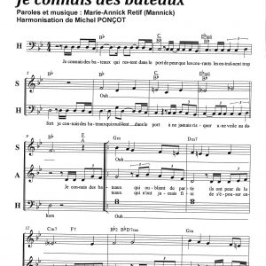 JE CONNAIS DES BATEAUX