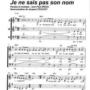 JE NE SAIS PAS SON NOM