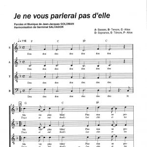 JE NE VOUS PARLERAI PAS D'ELLE