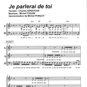 JE PARLERAI DE TOI