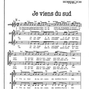 JE VIENS DU SUD