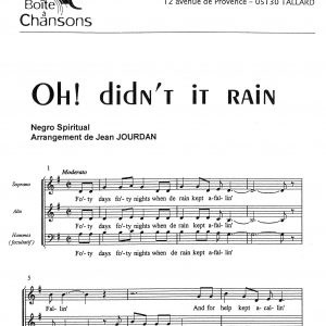OH! DIDN'T IT RAIN