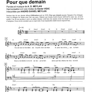 POUR QUE DEMAIN