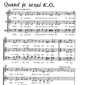 QUAND JE SERAI K.O.