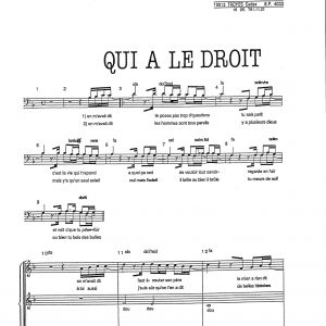 QUI A LE DROIT
