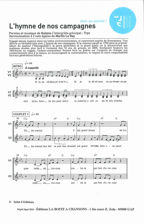 L'HYMNE DE NOS CAMPAGNES