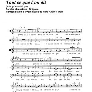 TOUT CE QUE L'ON DIT