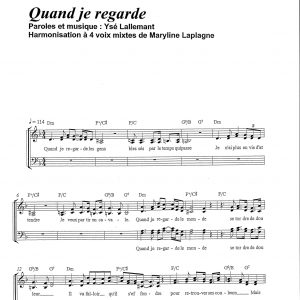 QUAND JE REGARDE
