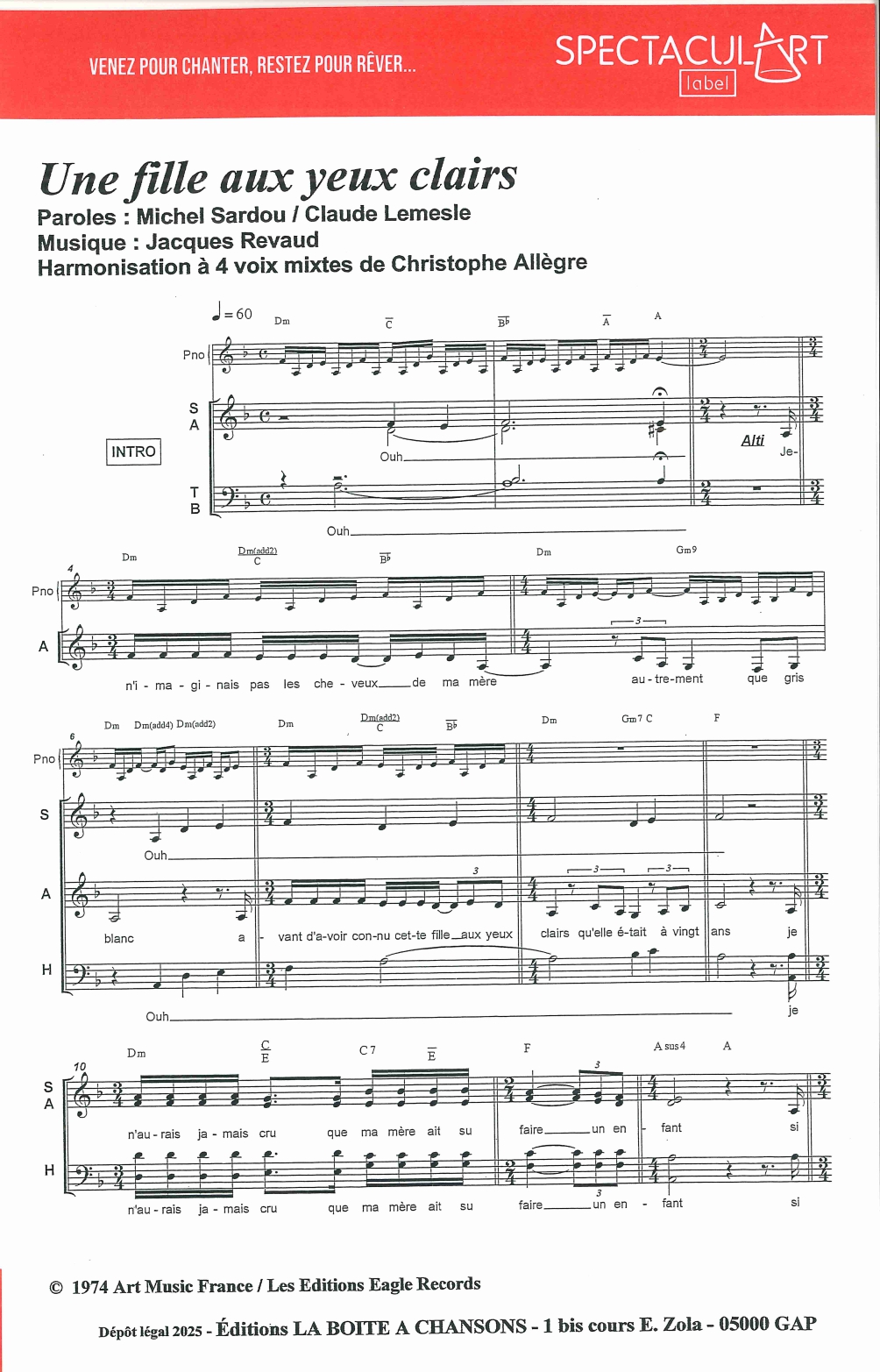 UNE FILLE AUX YEUX CLAIRS